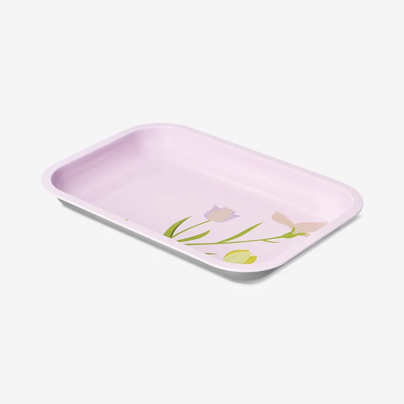 Decorative tray with floral print