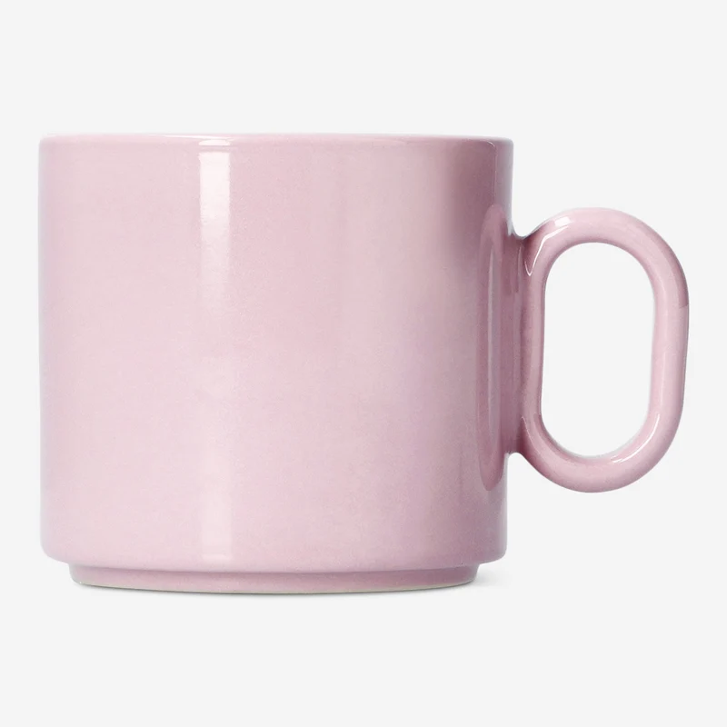 Designer Collection - Pink mug with oval handle - 313 ml