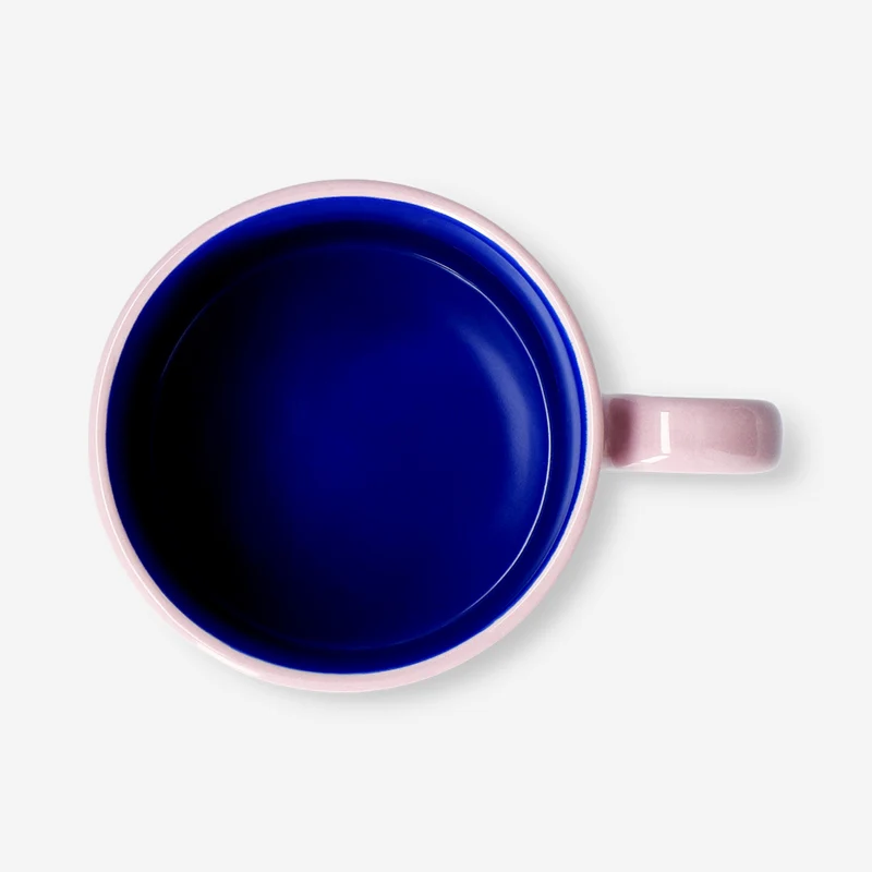 Designer Collection - Pink mug with oval handle - 313 ml