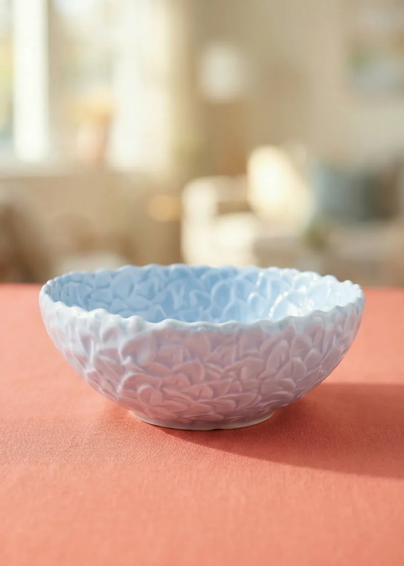 Blue hydrangea flower bowl - 13 cm