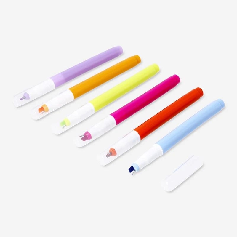 Dual-tip highlighters - 6 pcs