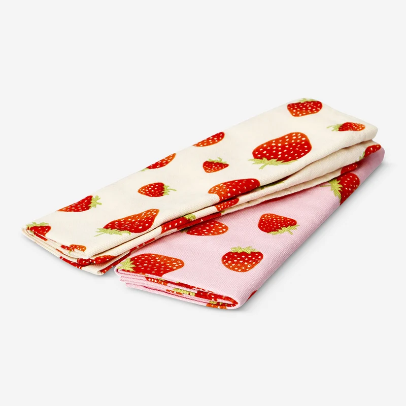 Strawberry tea towels - 2 pcs