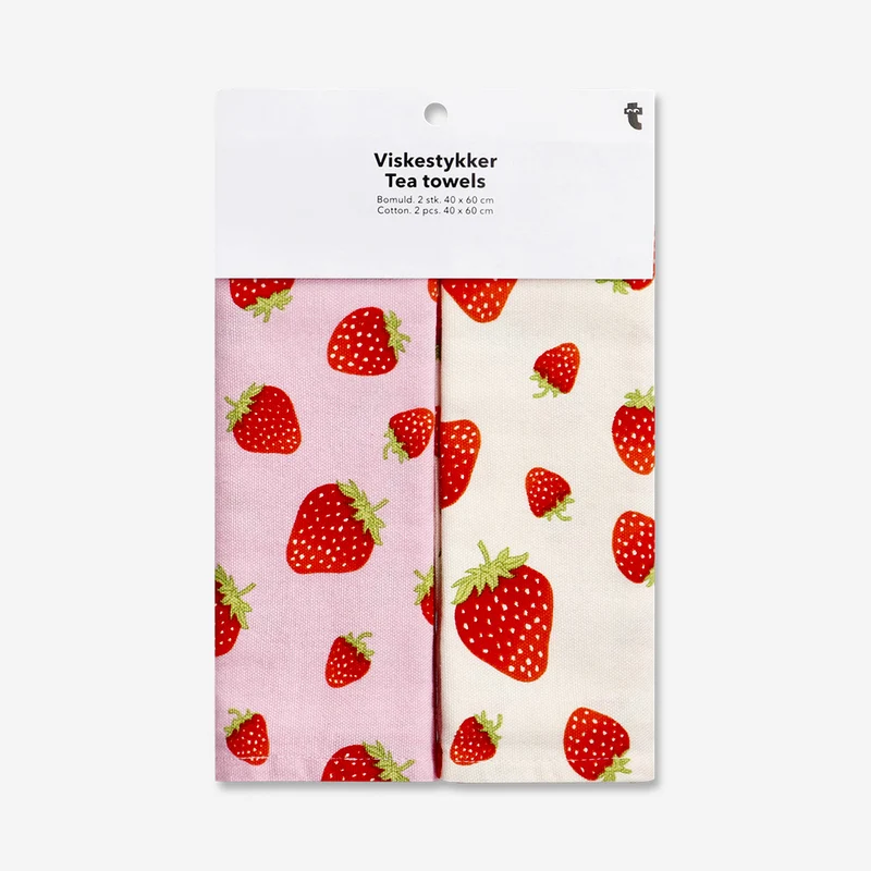 Strawberry tea towels - 2 pcs