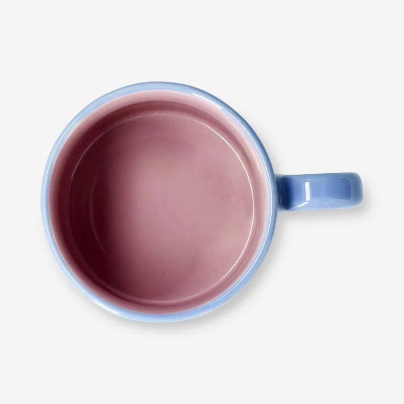 Designer Collection - Blue mug with text - 313 ml