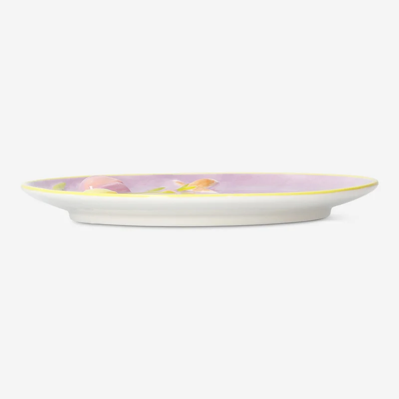 Plate with embossed flowers and bee - 20 cm