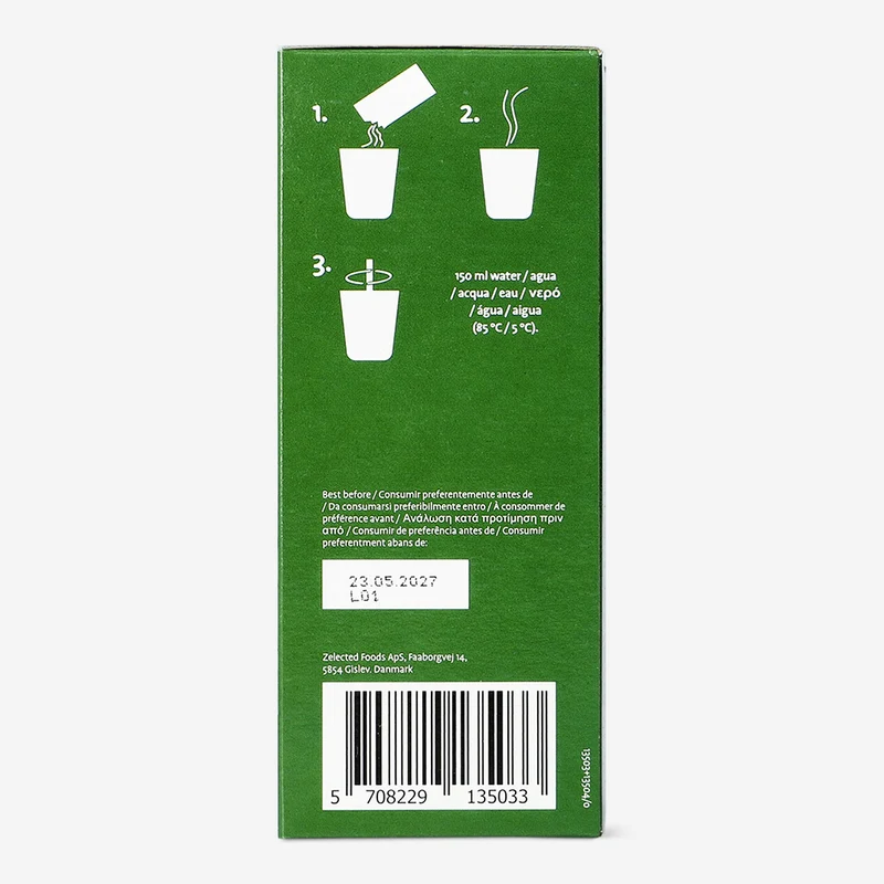 Matcha latte powder sticks