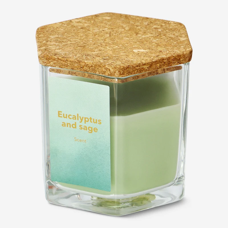 Scented candle - Eucalyptus and sage fragrance