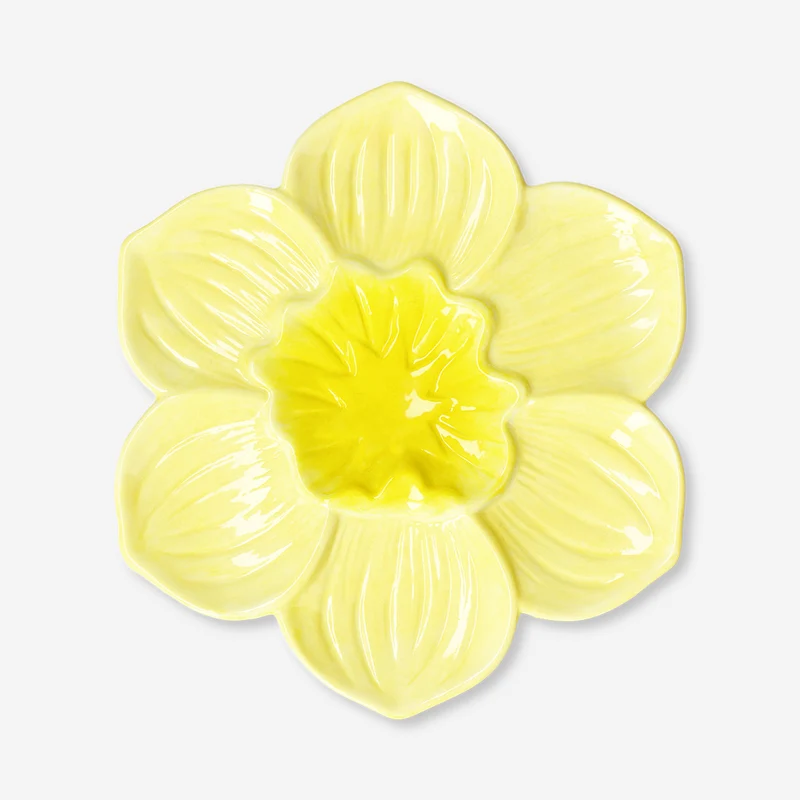 Flower cake stand with white bunny - 24 cm