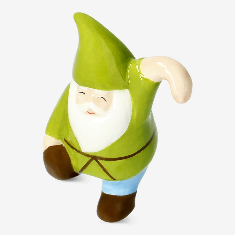 Ceramic gnome pot decoration
