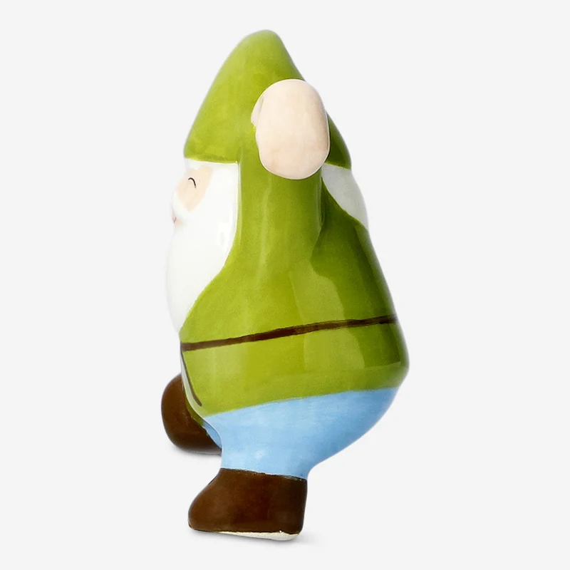 Ceramic gnome pot decoration