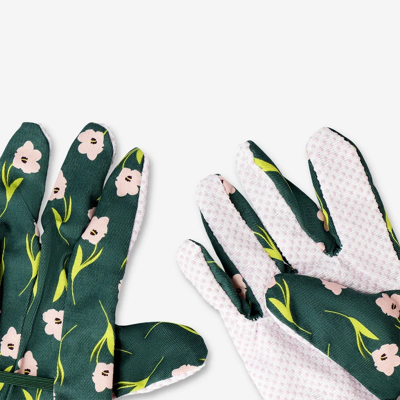 Garden gloves with flower print - One size