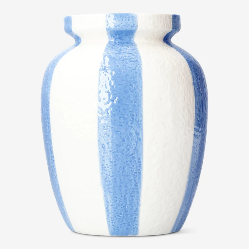 Vase with blue stripes - 20 cm