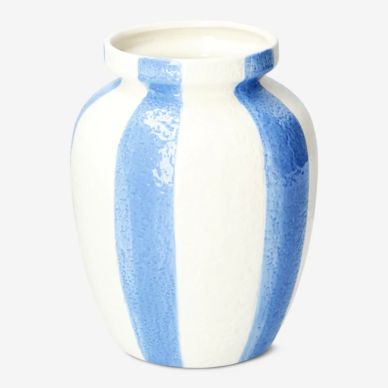 Vase with blue stripes - 20 cm