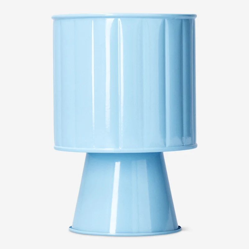 Elevated blue metal plant pot - 11 cm