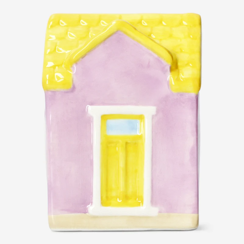Decorative pink house - 13 cm