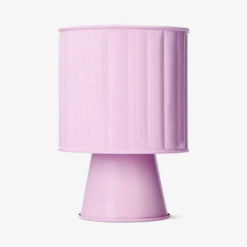 Elevated pink metal plant pot - 12 cm