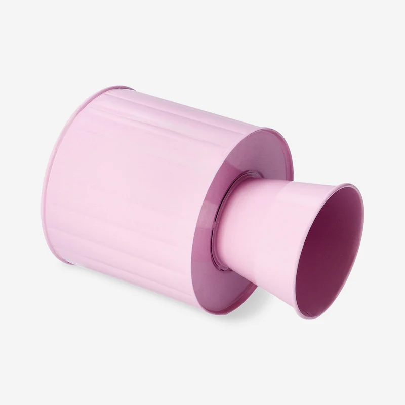 Elevated pink metal plant pot - 12 cm