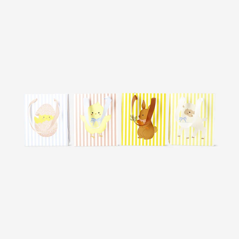 Set of Easter gift bags with stripes - 2 pcs