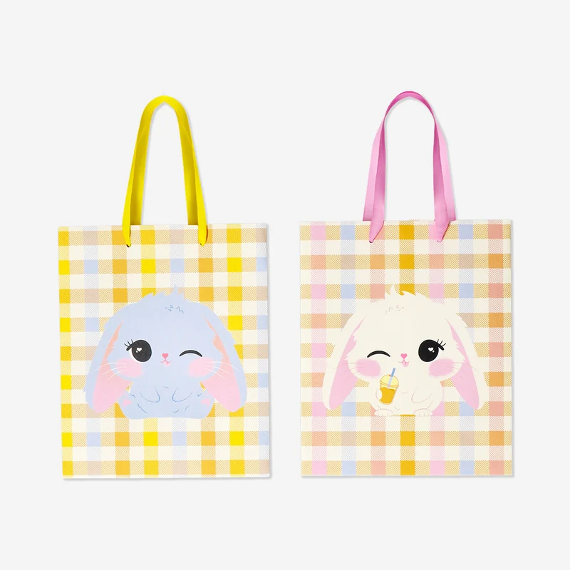 Set of Easter gift bags with bunnies - 2 pcs