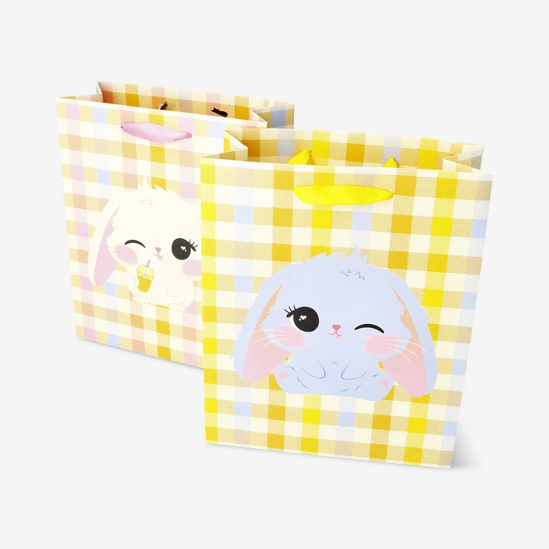 Set of Easter gift bags with bunnies - 2 pcs
