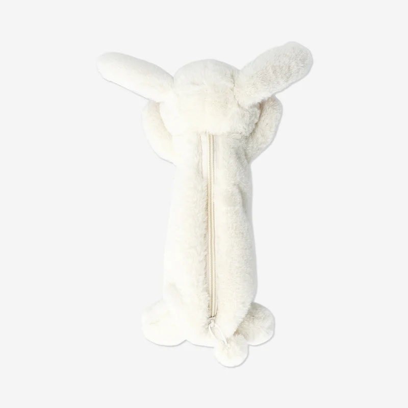 Plush white bunny pencil case