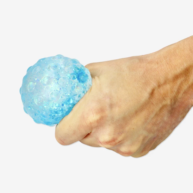 Fidget ball - Blue glitter