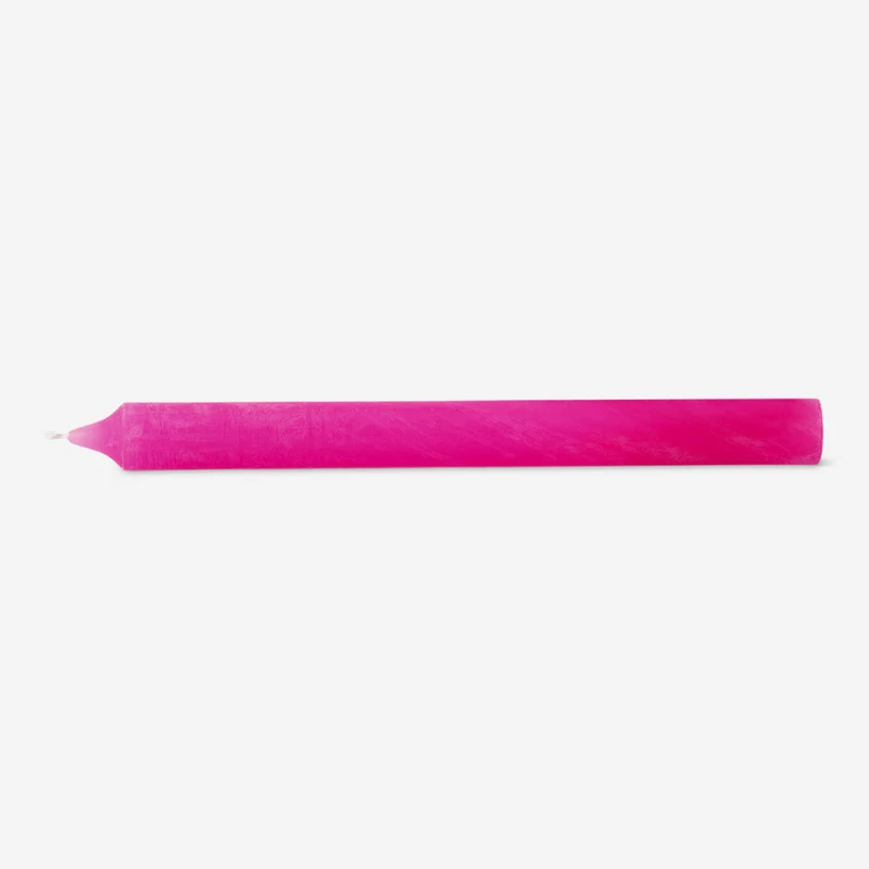 Pink dinner candle - 24 cm