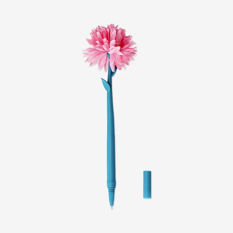 Bendable flower ballpoint pen