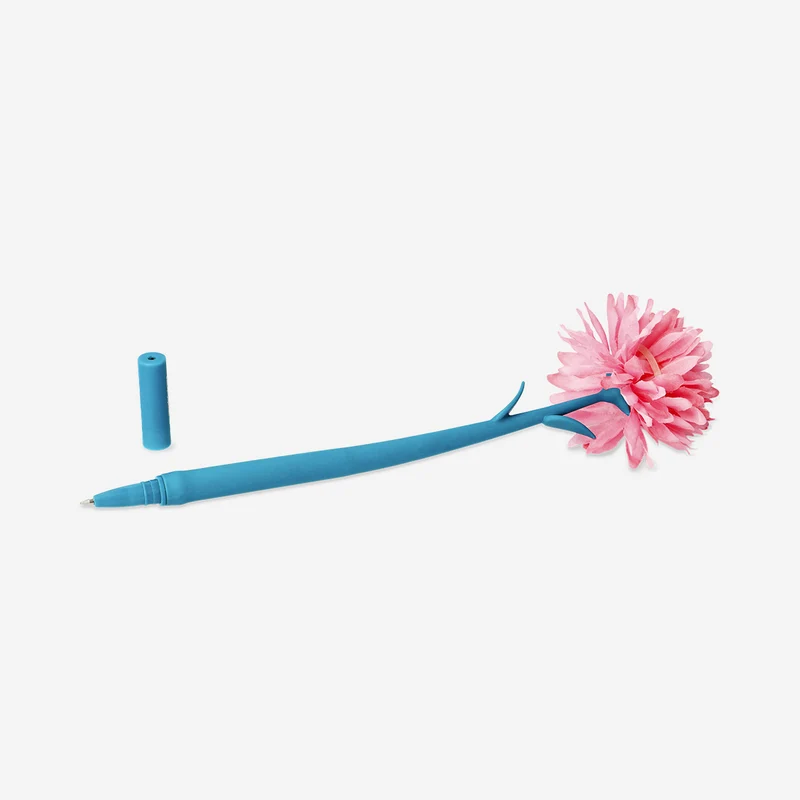 Bendable flower ballpoint pen