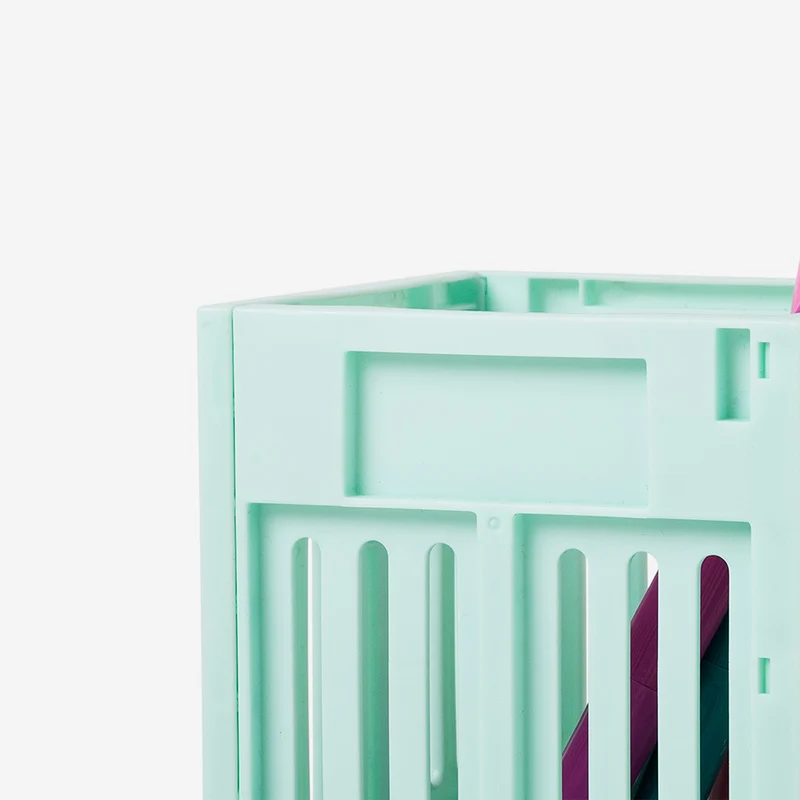 Turquoise collapsible pencil holder