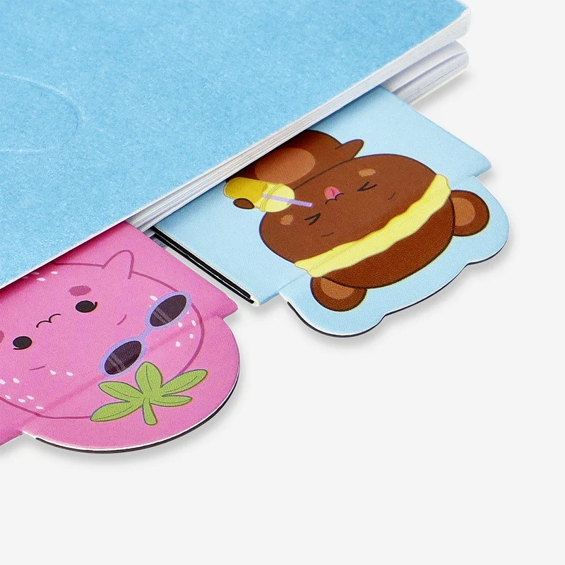 Magnetic bookmarks with fruits and animals - 4 pcs