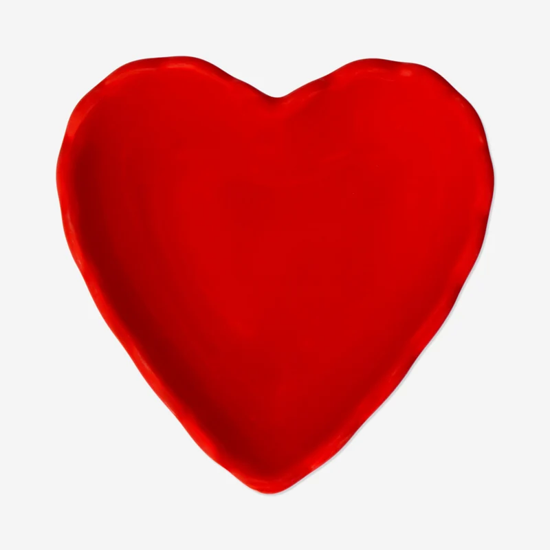 Ceramic red heart bowl - 10 cm