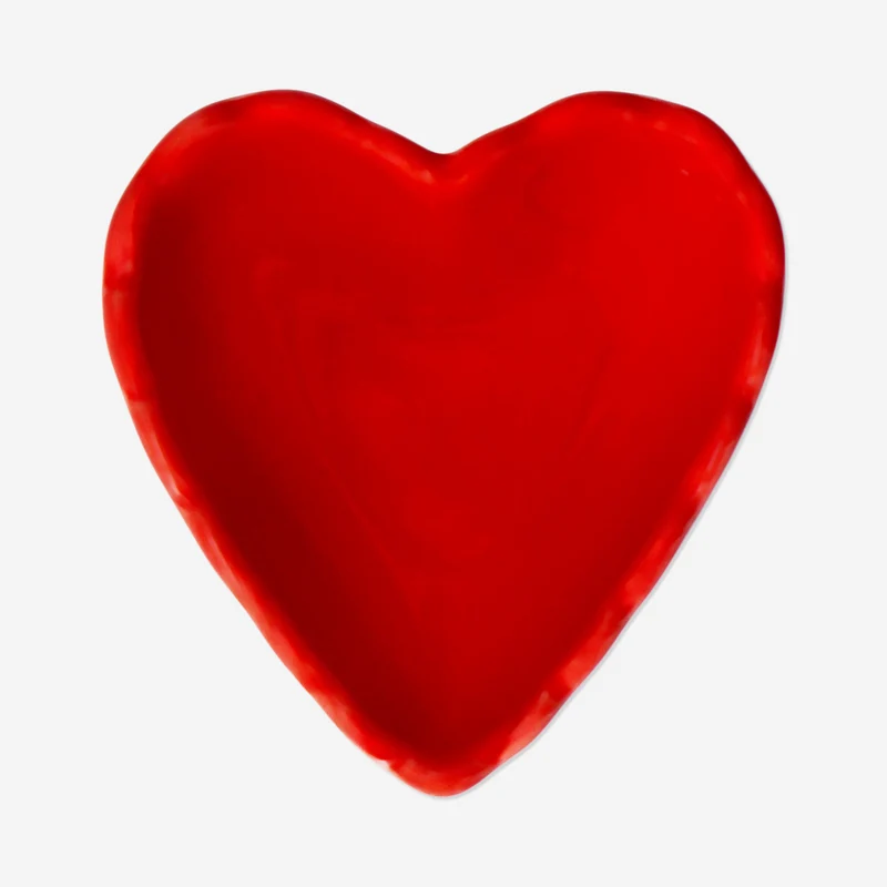 Ceramic red heart bowl - 7 cm