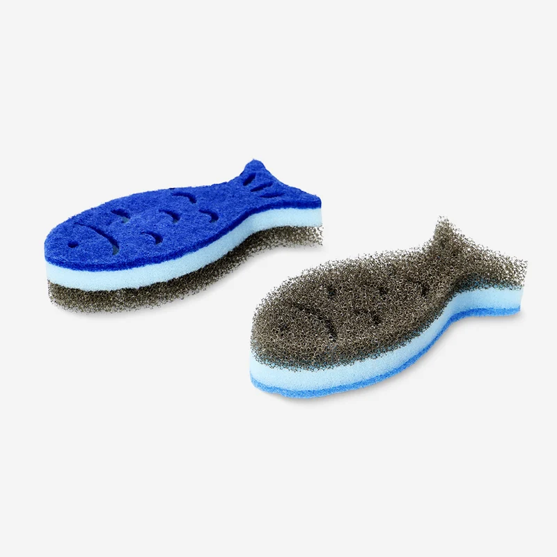 Fish cleaning sponges with hard texture - 2 pcs