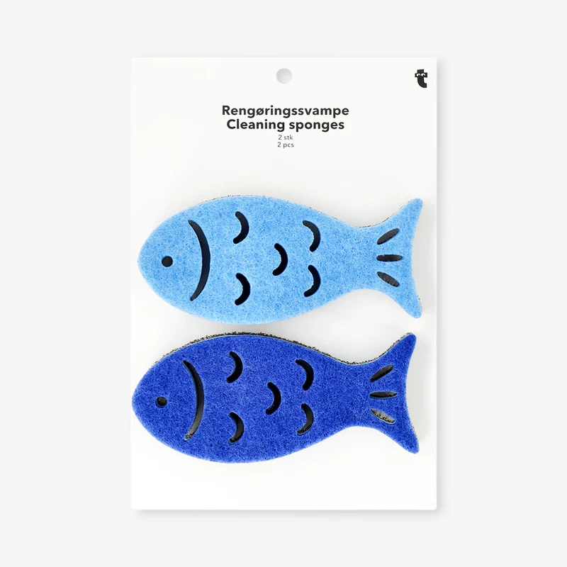 Fish cleaning sponges with hard texture - 2 pcs