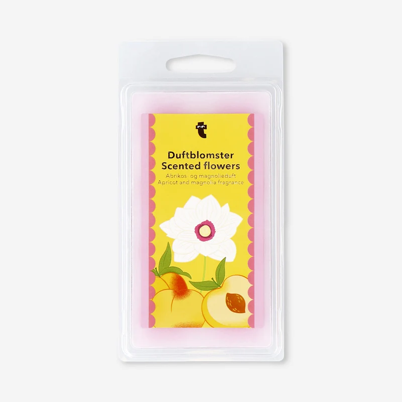 Scented flower wax melt with apricot and magnolia fragrance