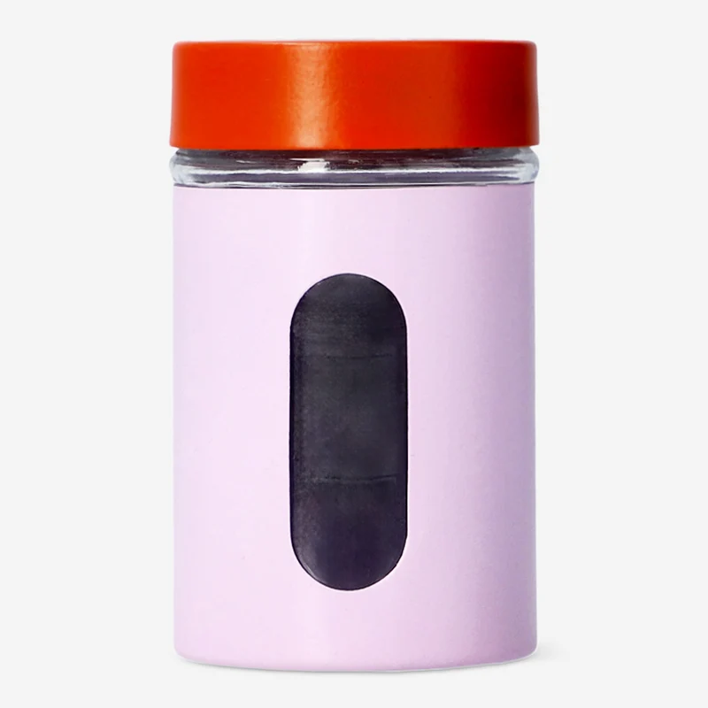 Salt and pepper shaker in pink and orange