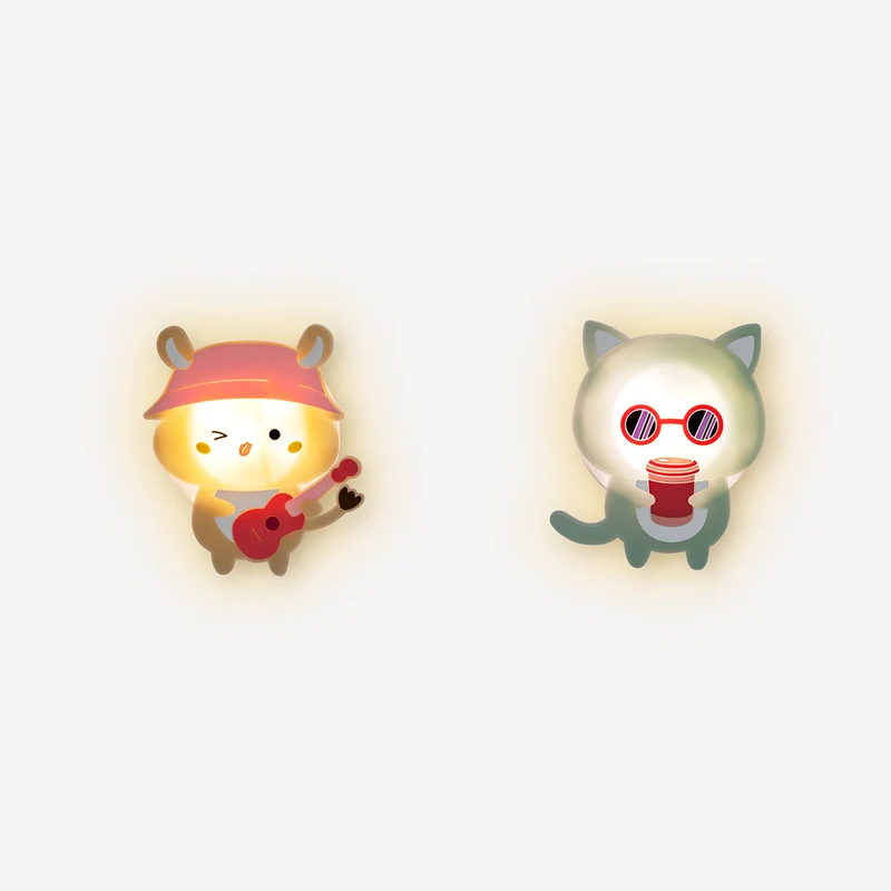 Cosy animal wall lamps - 2 pcs