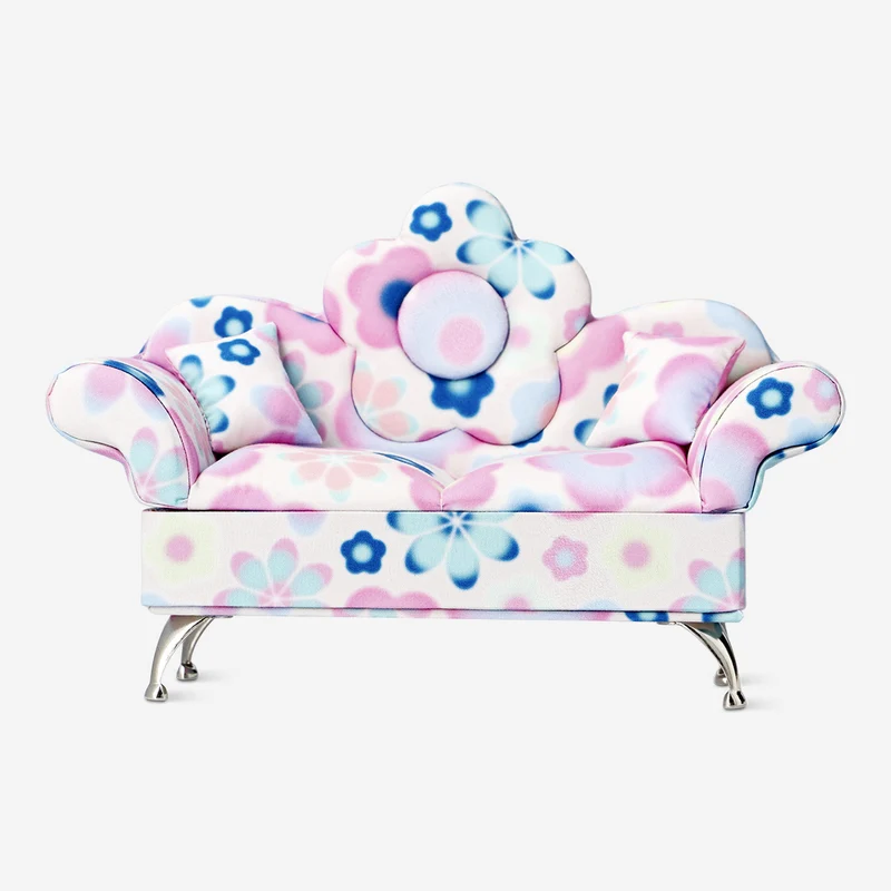 Floral sofa as jewellery storage