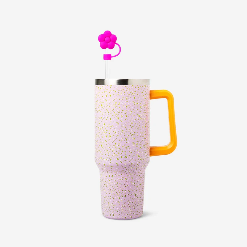 Flower and croissant straw covers - 2 pcs