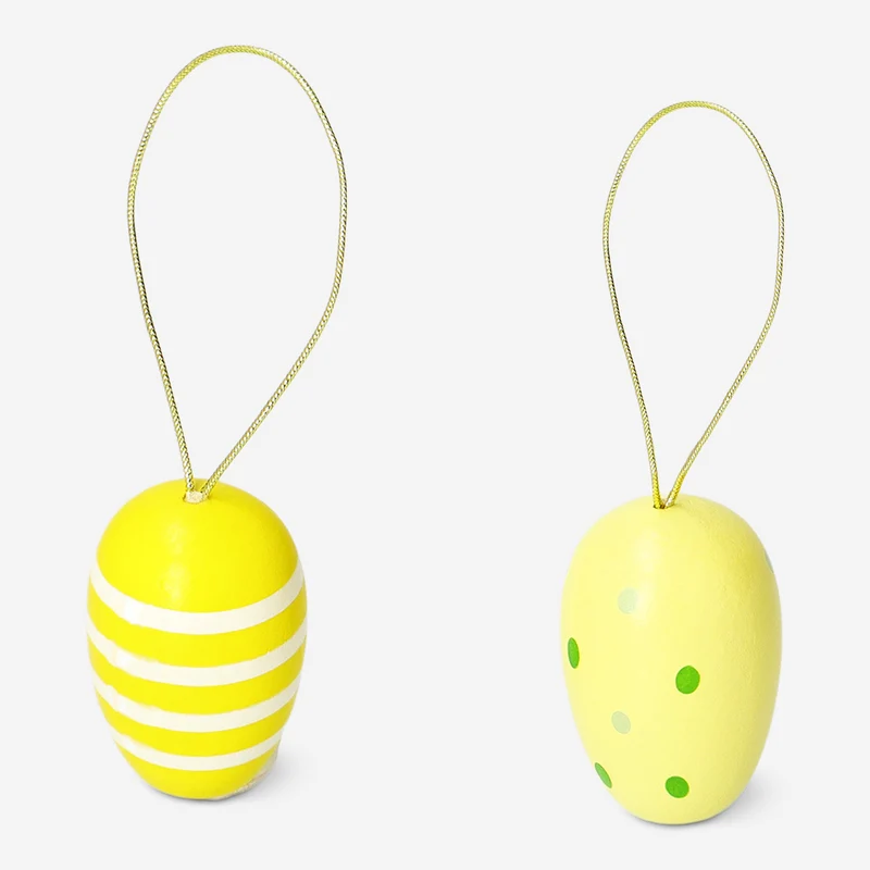 Small wooden Easter eggs - 8 pcs