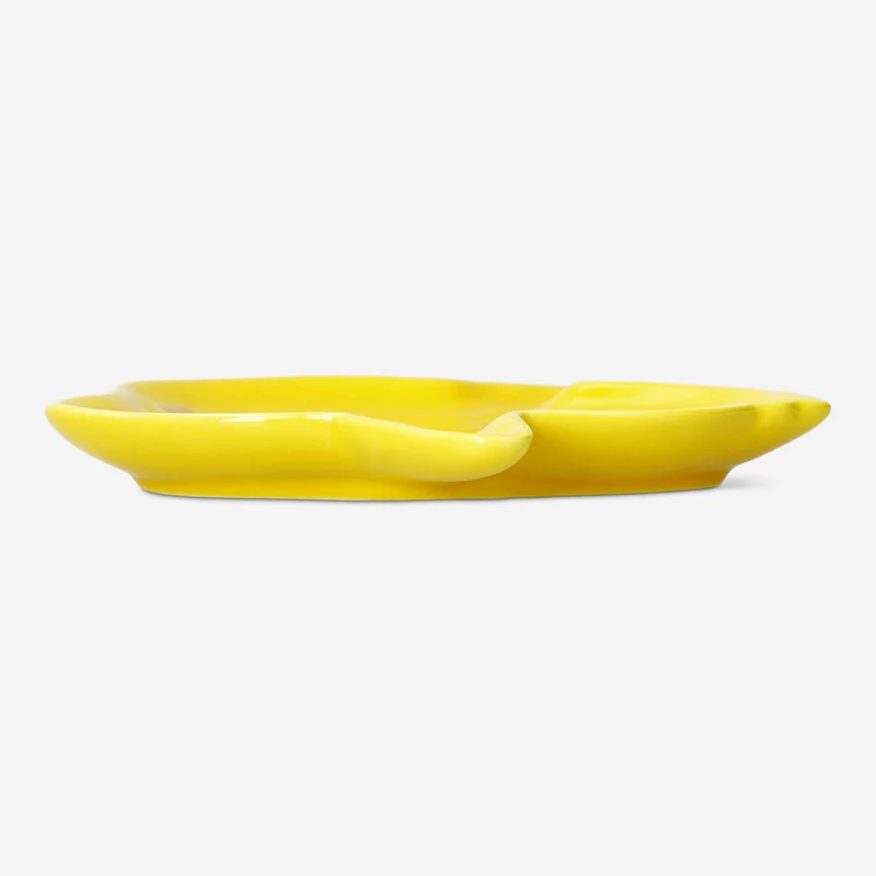 Yellow chicken serving plate - 20 cm