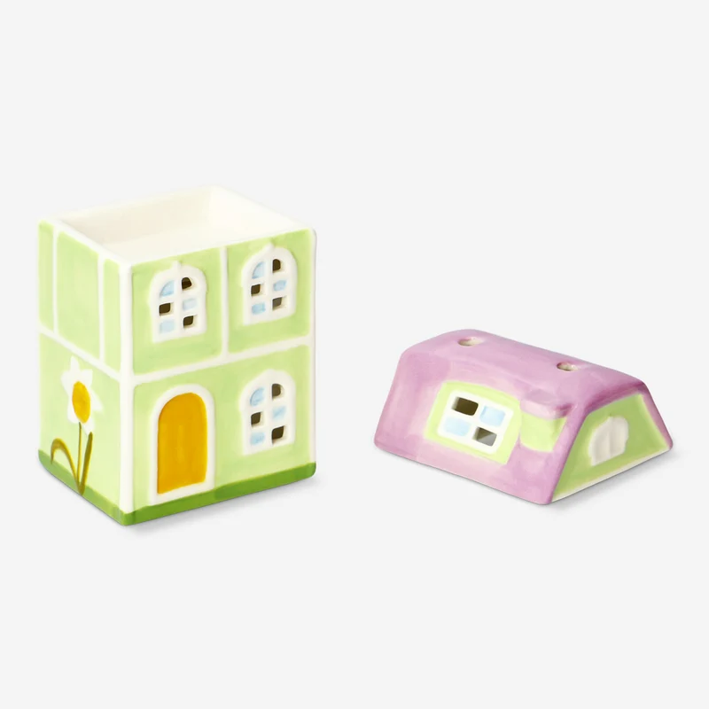 Decorative green house oil diffuser - 12 cm