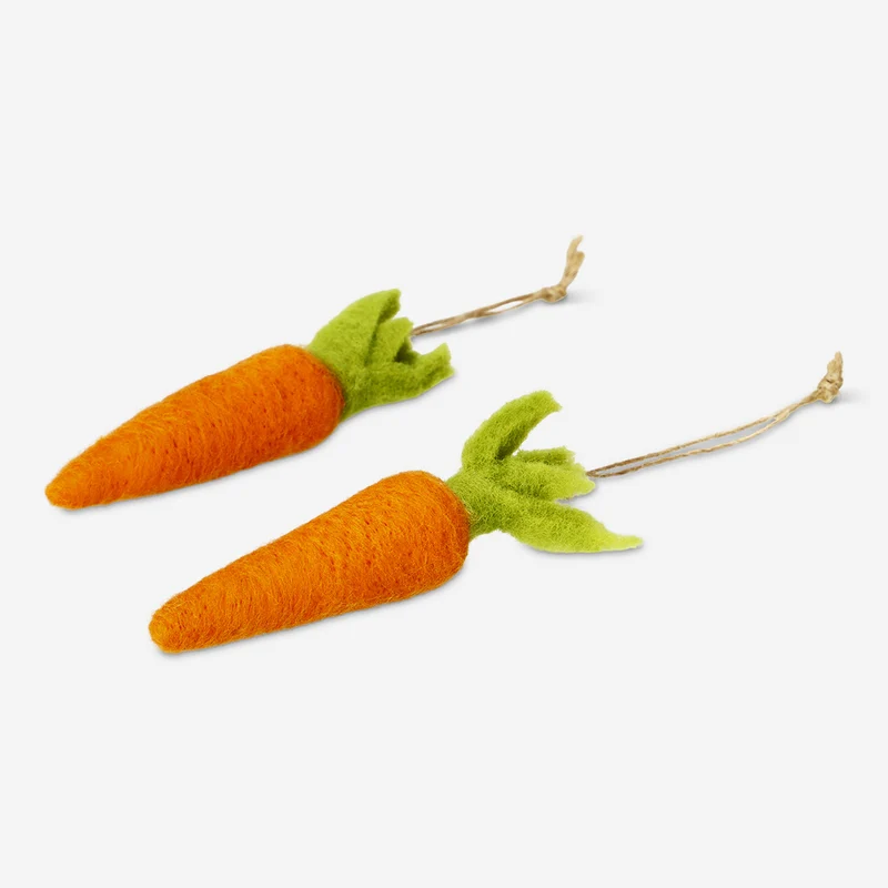 Hanging ornament - Orange carrots - 2 pcs