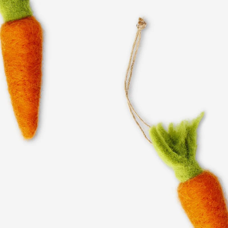 Hanging ornament - Orange carrots - 2 pcs