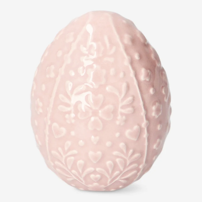 Pink decorative Easter egg - 9 cm