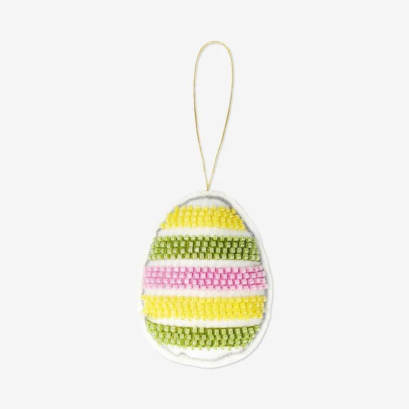 Hanging ornament - Easter egg with beads