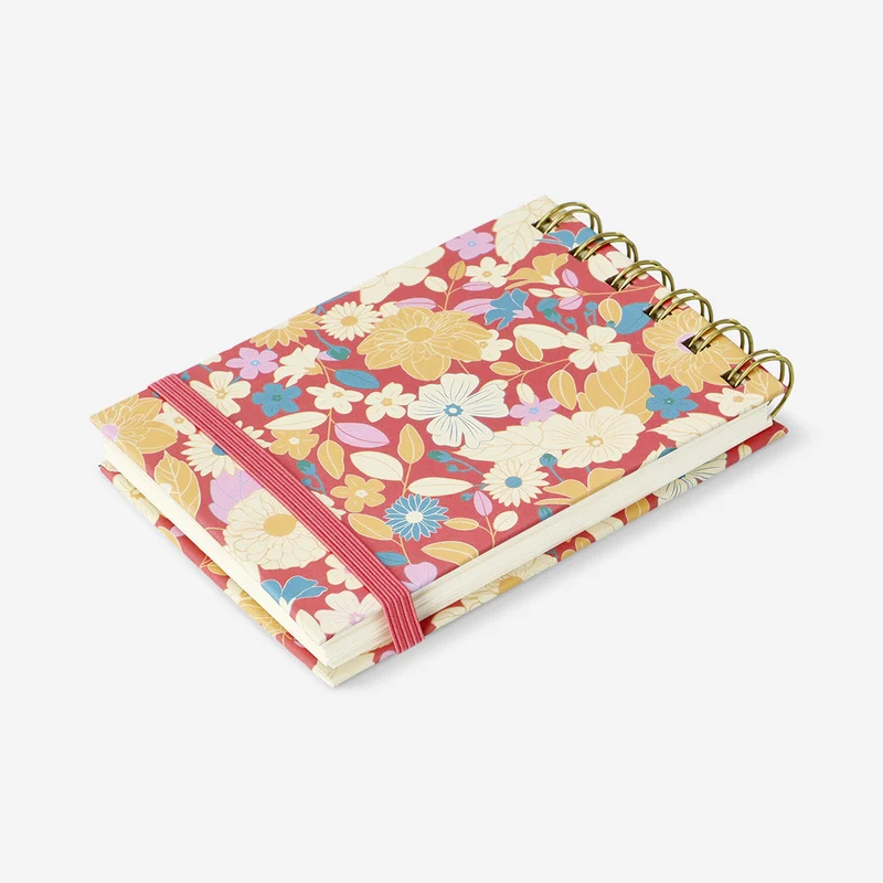 Floral spiral notebook