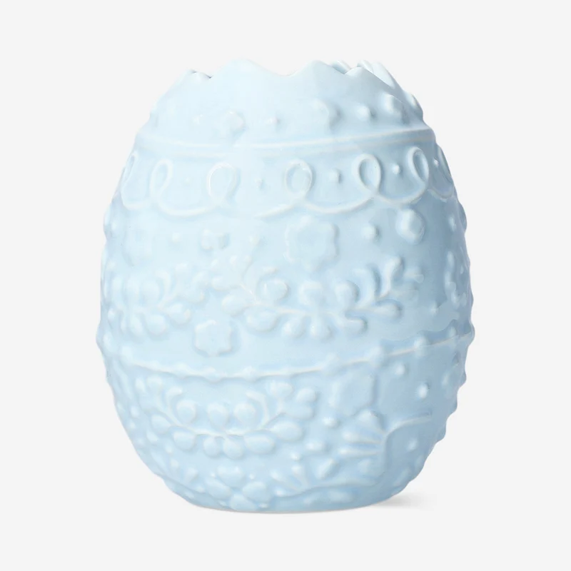 Blue Easter egg vase - 14 cm