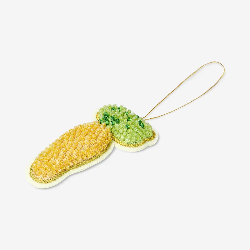 Hanging ornament - Carrot with beads